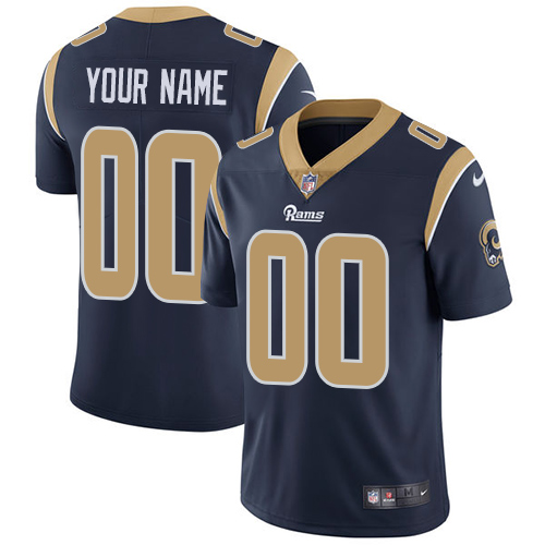 Nike Los Angeles Rams Customized Navy Blue Team Color Stitched Vapor Untouchable ...